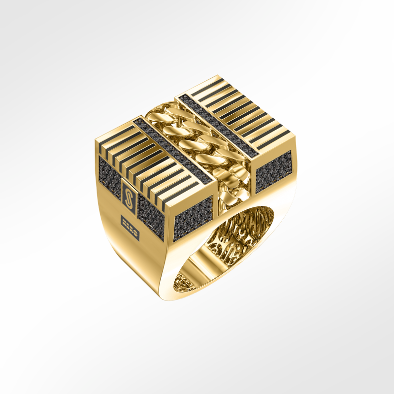 Anillo De Hombre - Monaco Chain NERO 13
