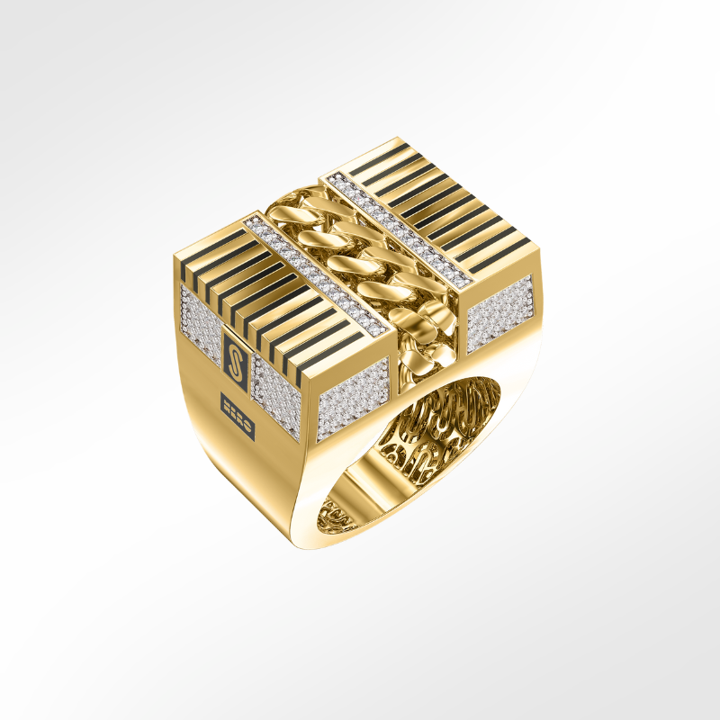 Anillo De Hombre - Monaco Chain NERO 13