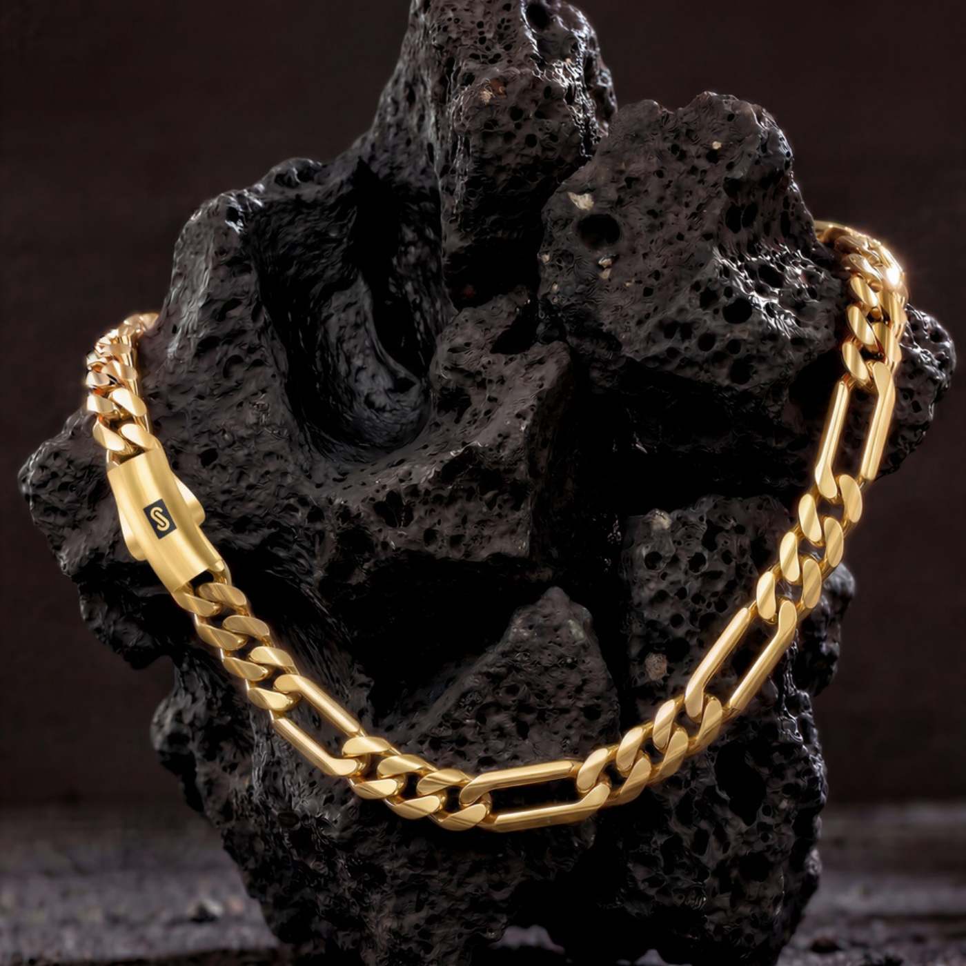 Men's Necklace - Monaco Chain FIGARO Plain