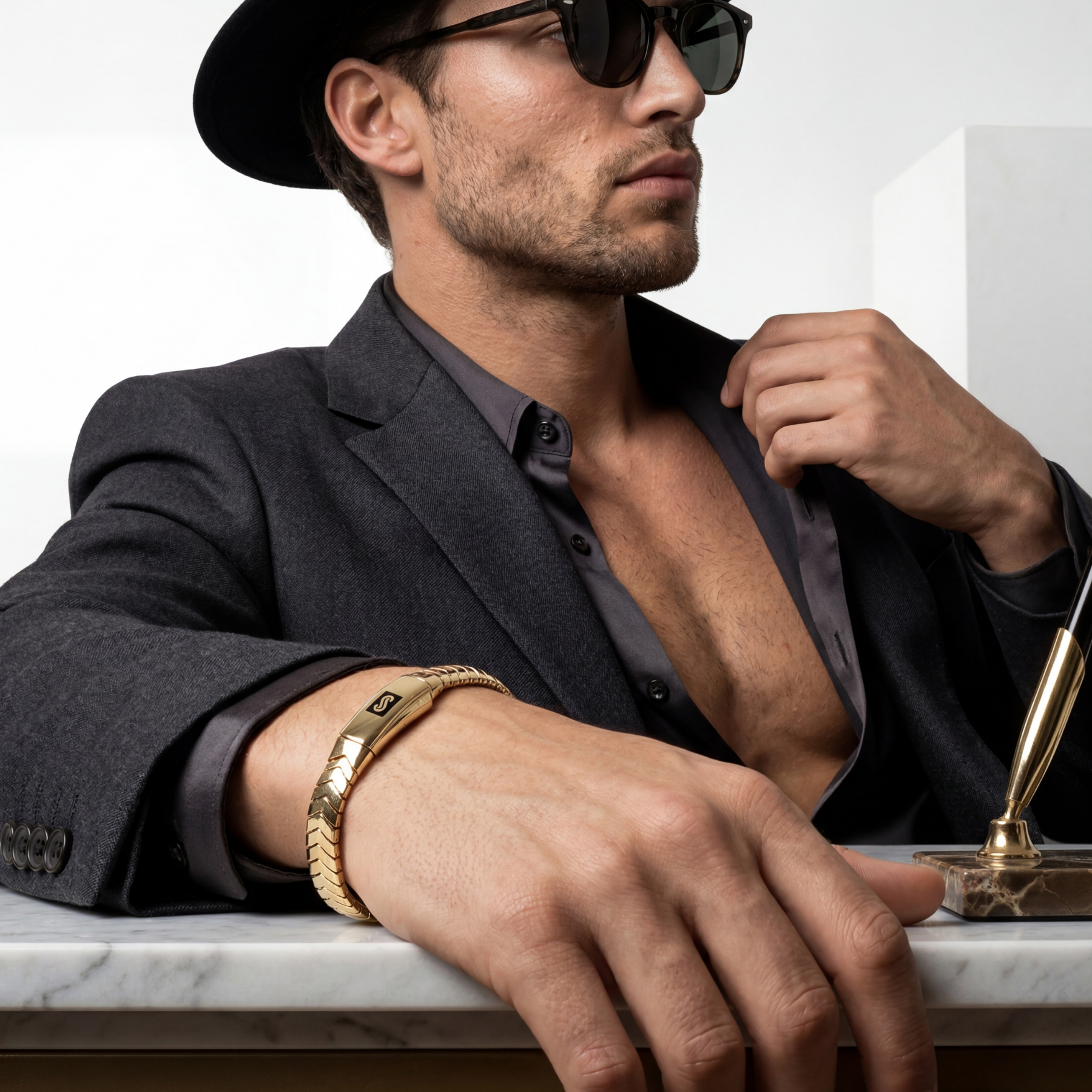 Men's Bracelet- Monaco Chain MERM Plain