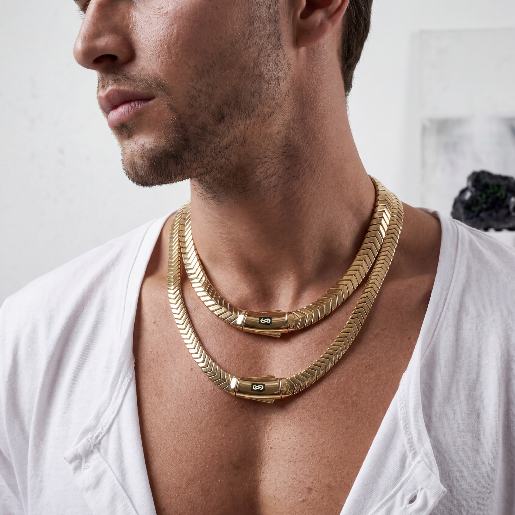Men's Necklace - Monaco Chain MERM Plain