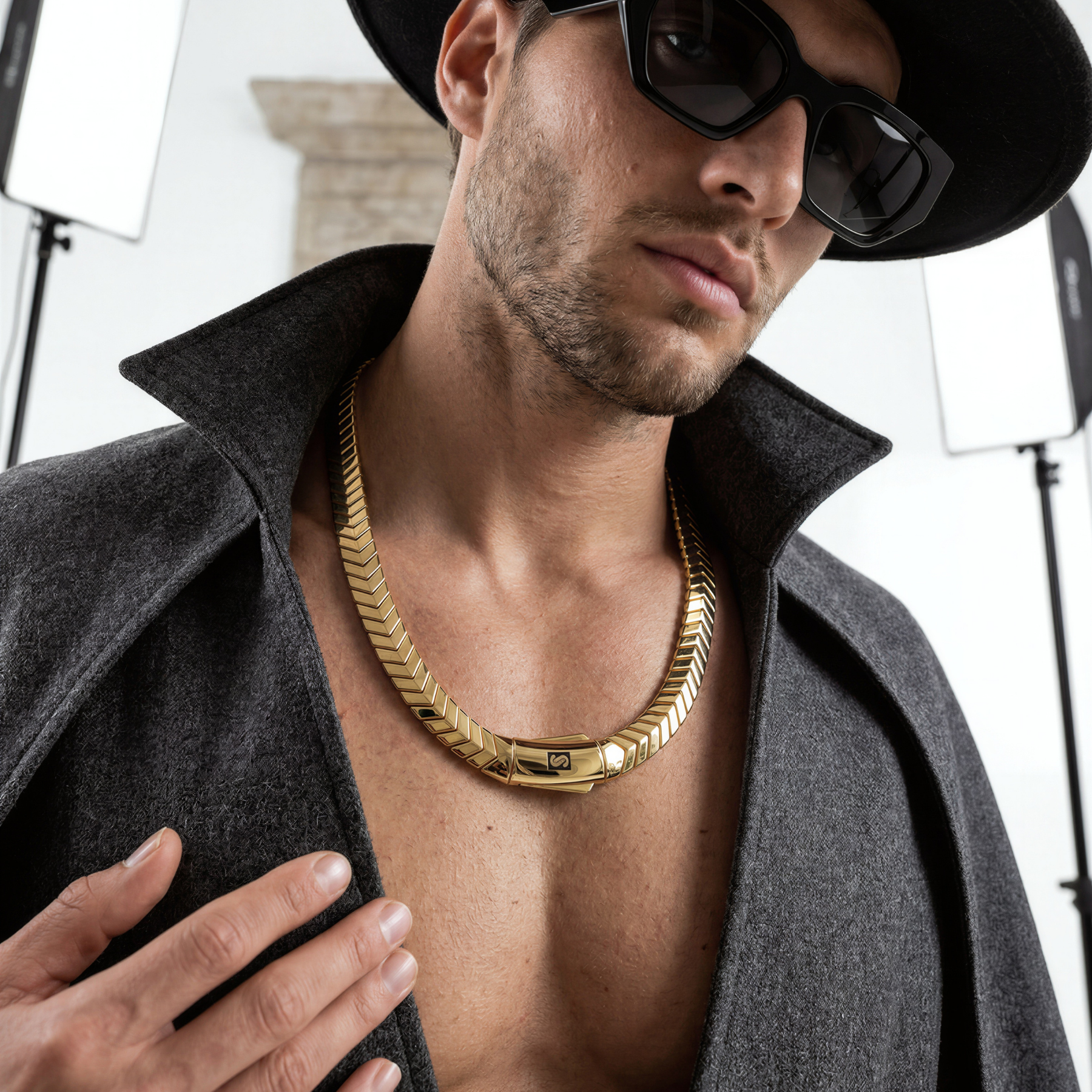 Men's Necklace - Monaco Chain MERM Plain