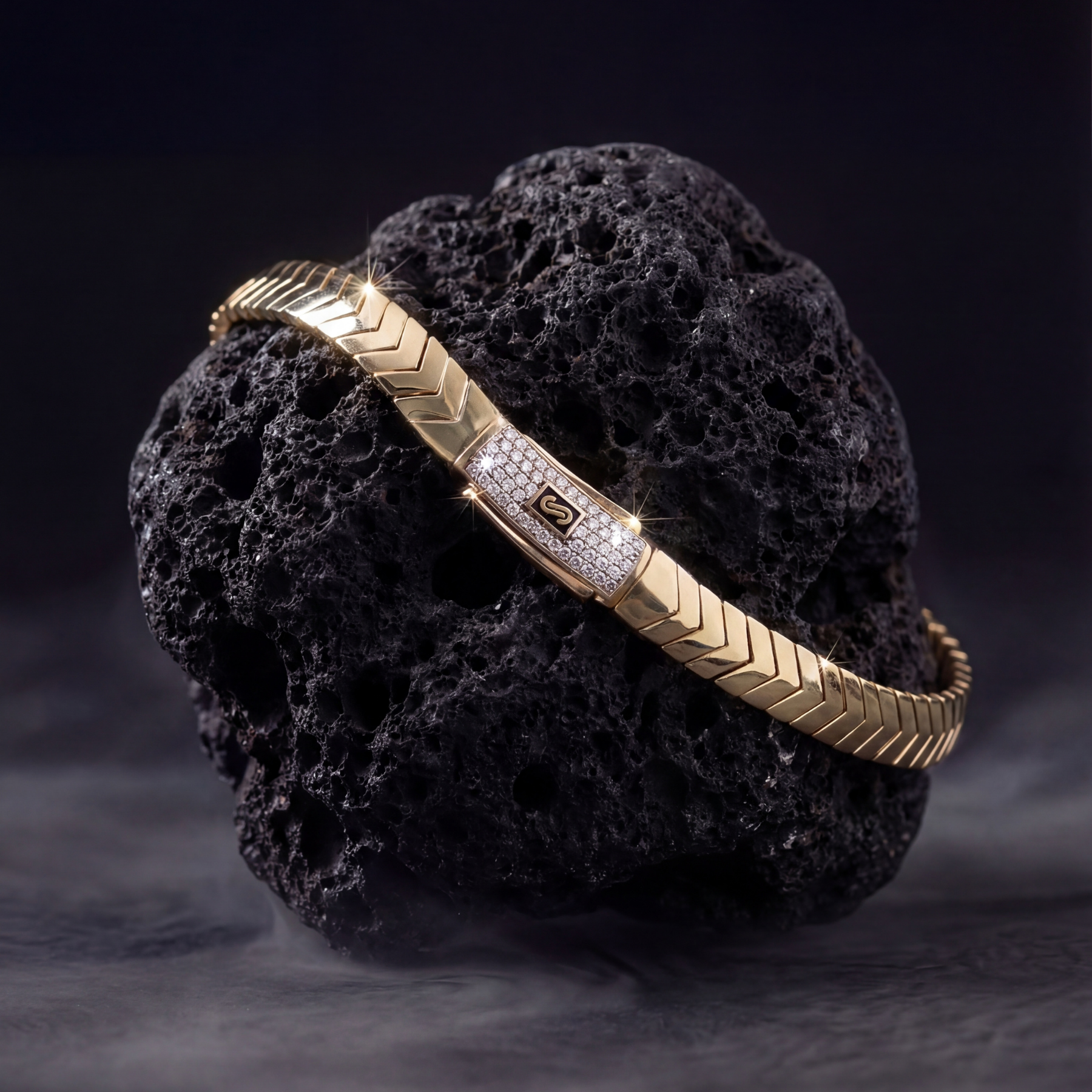 Women's Bracelet- Monaco Chain MERM Pavé Lock