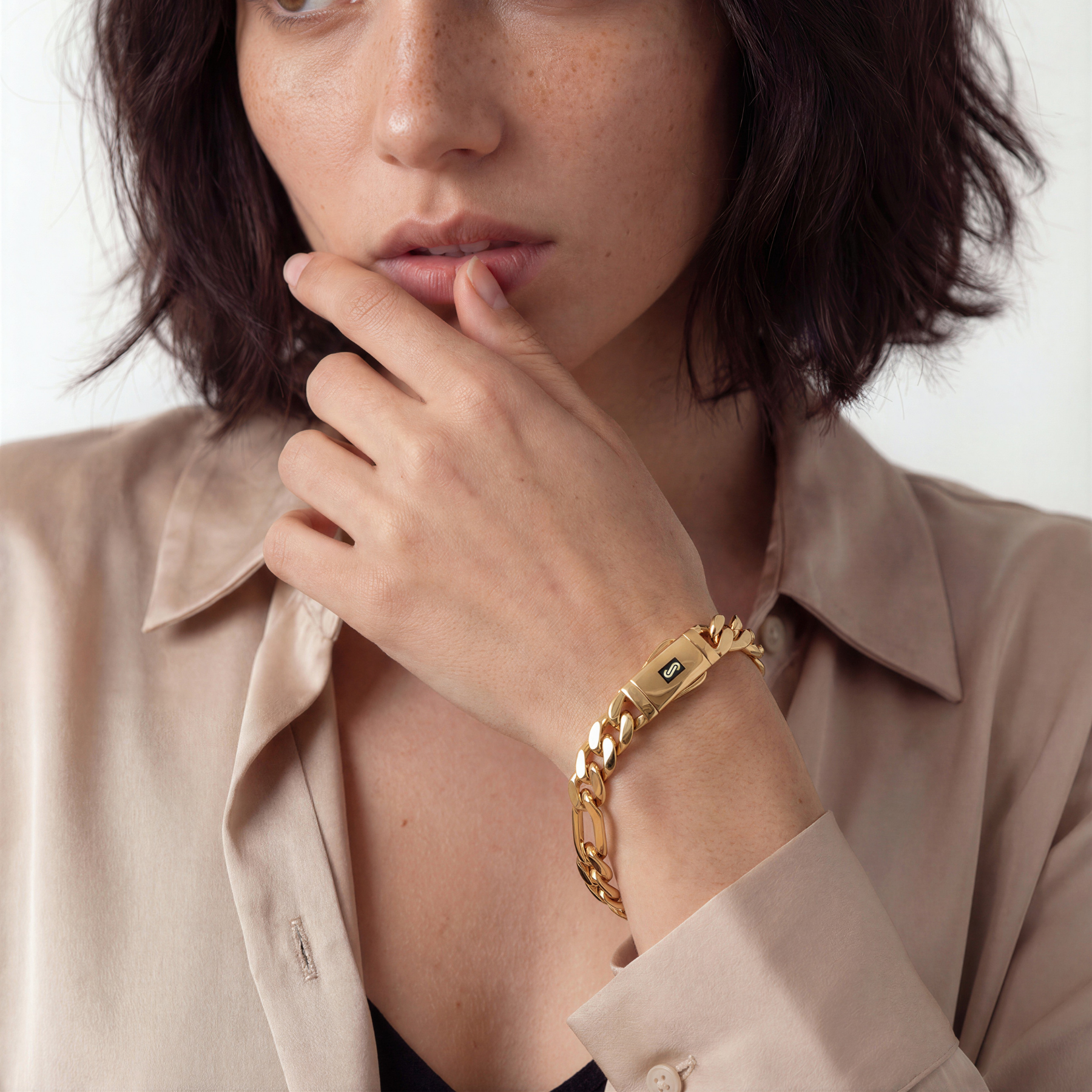 Women's Bracelet - Monaco Chain FIGARO Plain