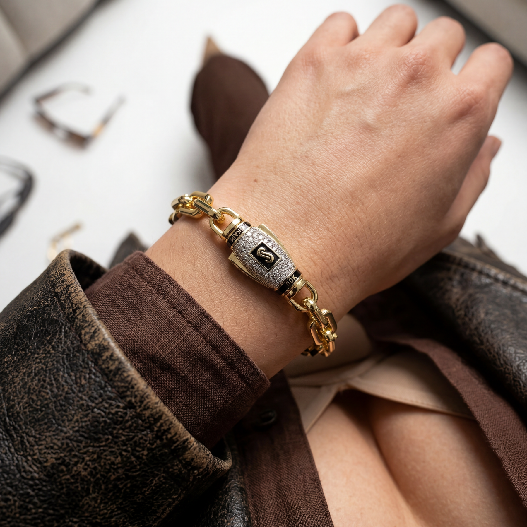 Women's Bracelet - Monaco Chain CAVO Pavé Lock