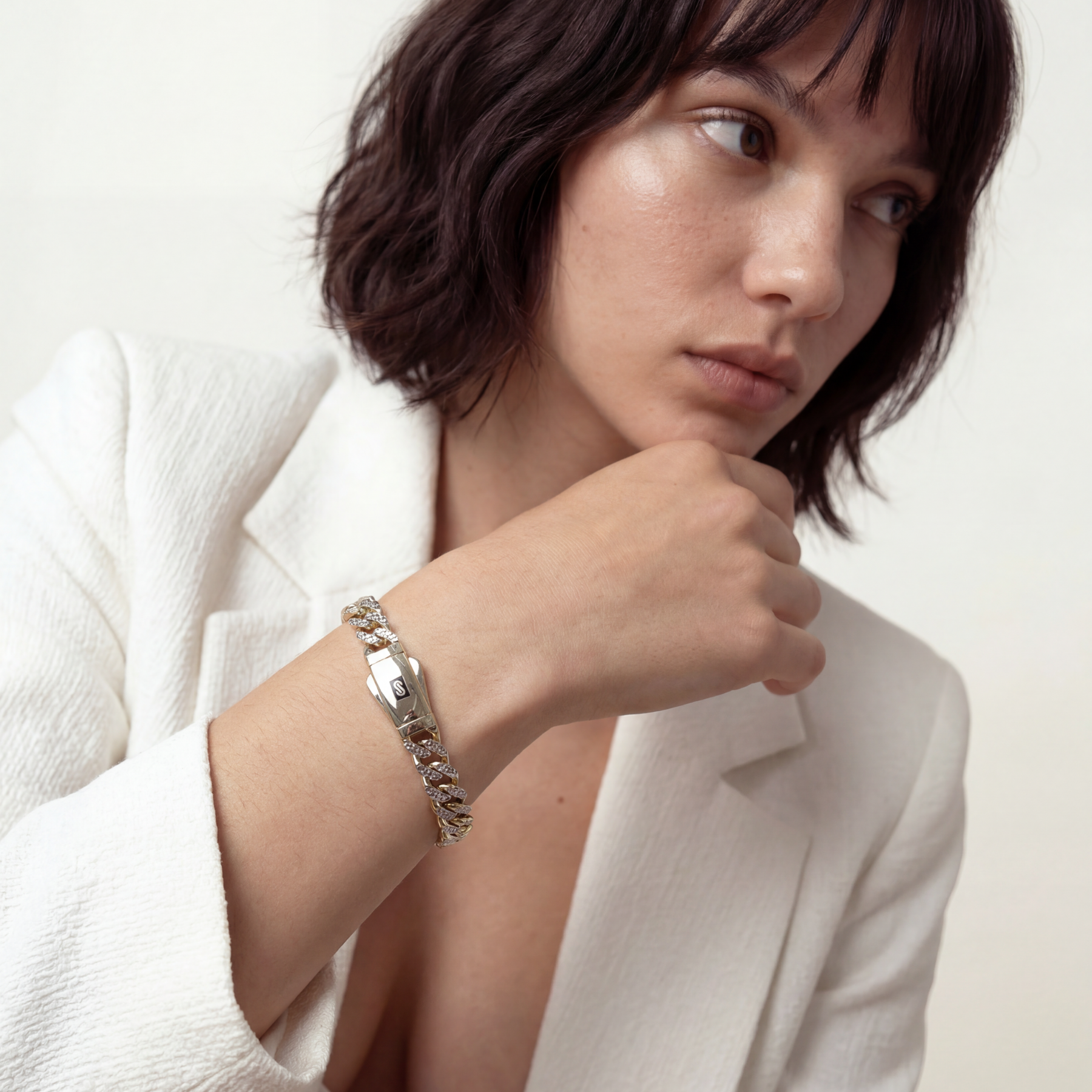 Women's Bracelet - Monaco Chain CLASSIC Diamond Cut
