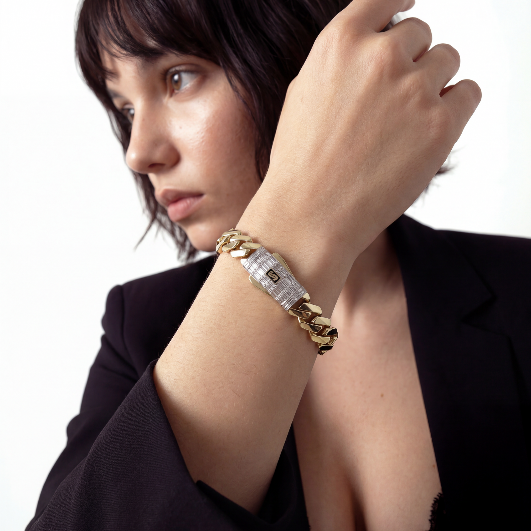 Pulsera de mujer - Monaco Chain EDGE Baguette Lock