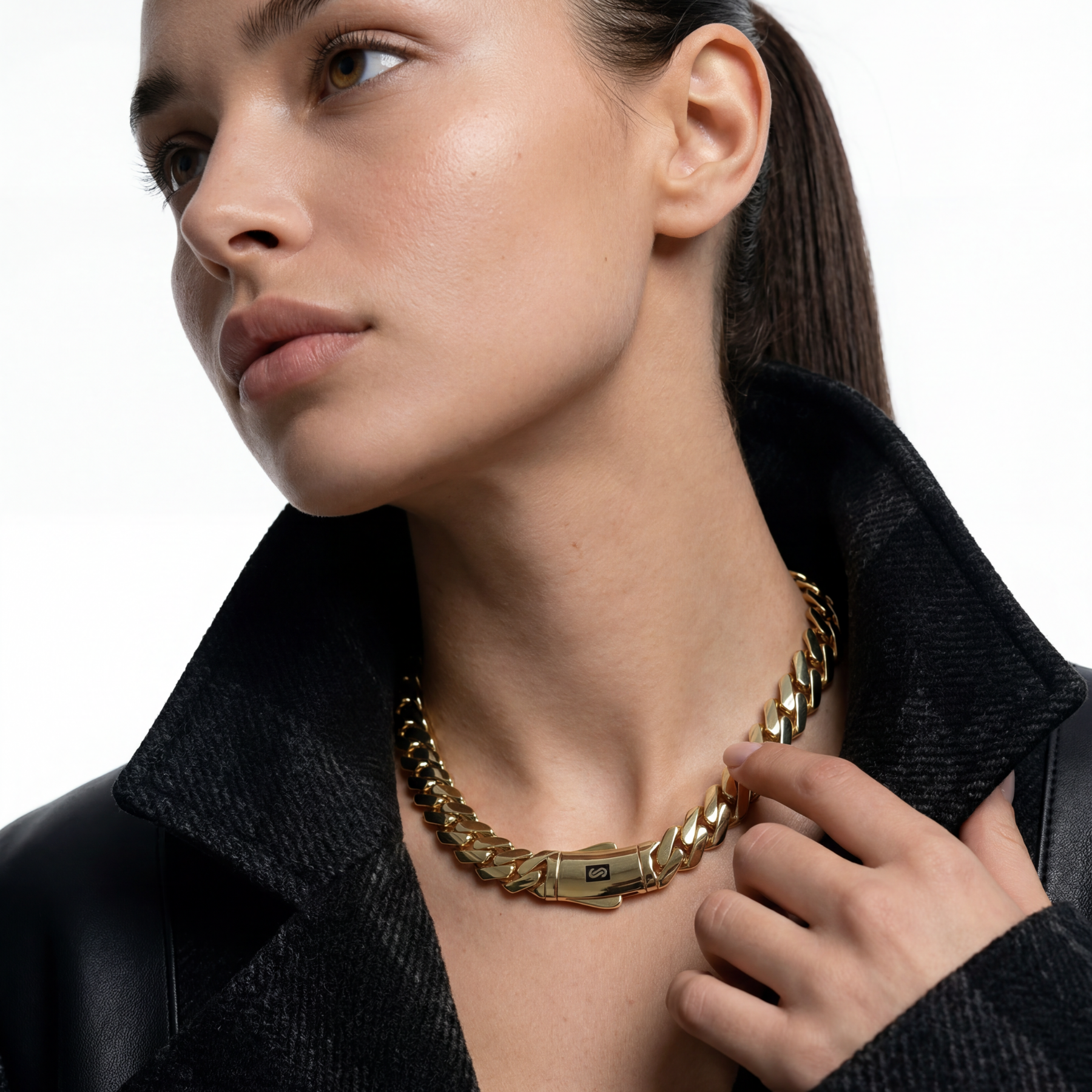 Collar/Gargantilla Para Mujer -Monaco Chain EDGE Plain