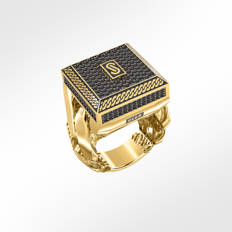 Anillo de Hombre - Monaco Chain NERO 2