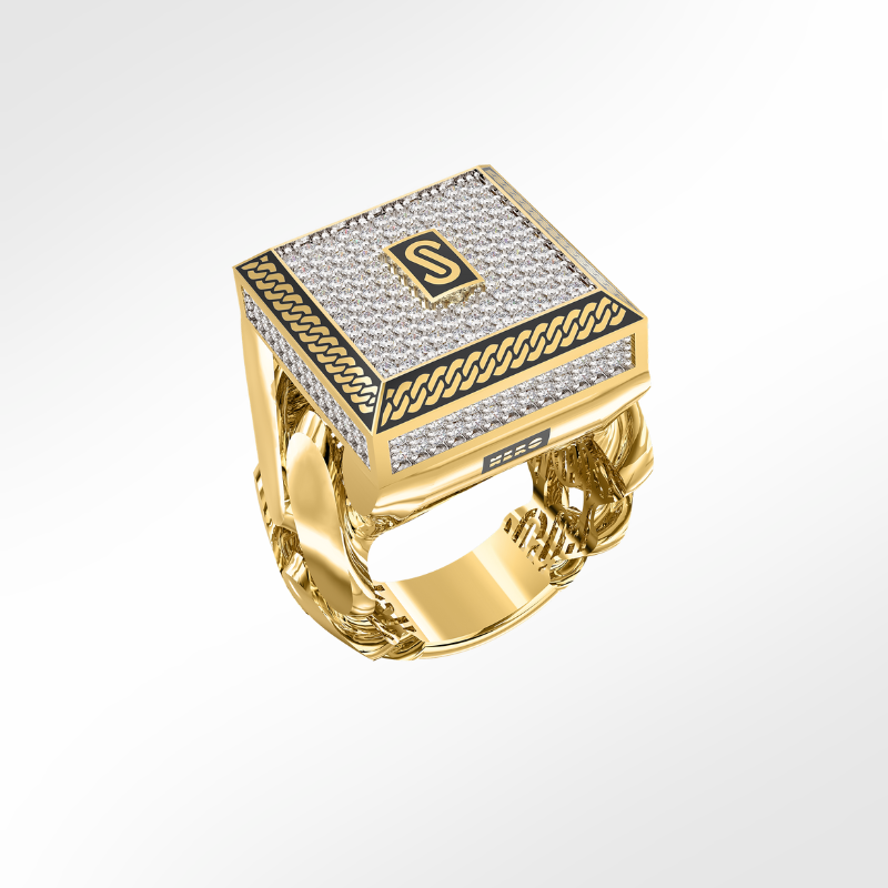 Anillo de Hombre - Monaco Chain NERO 2