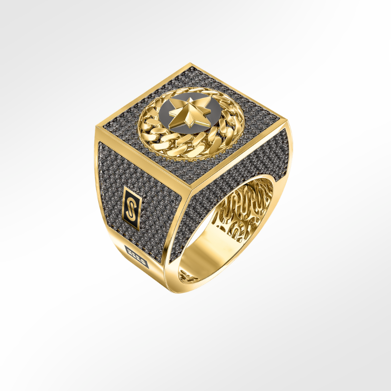 Anillo de Hombre - Monaco Chain NERO 6