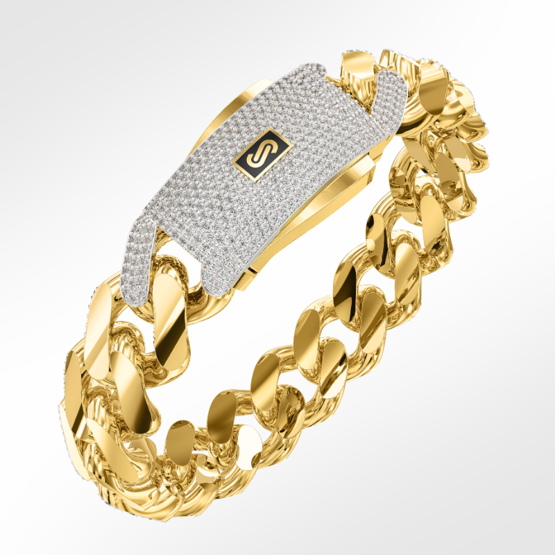 Pulsera De Hombre - Monaco Chain CLASSIC Pavé Lock