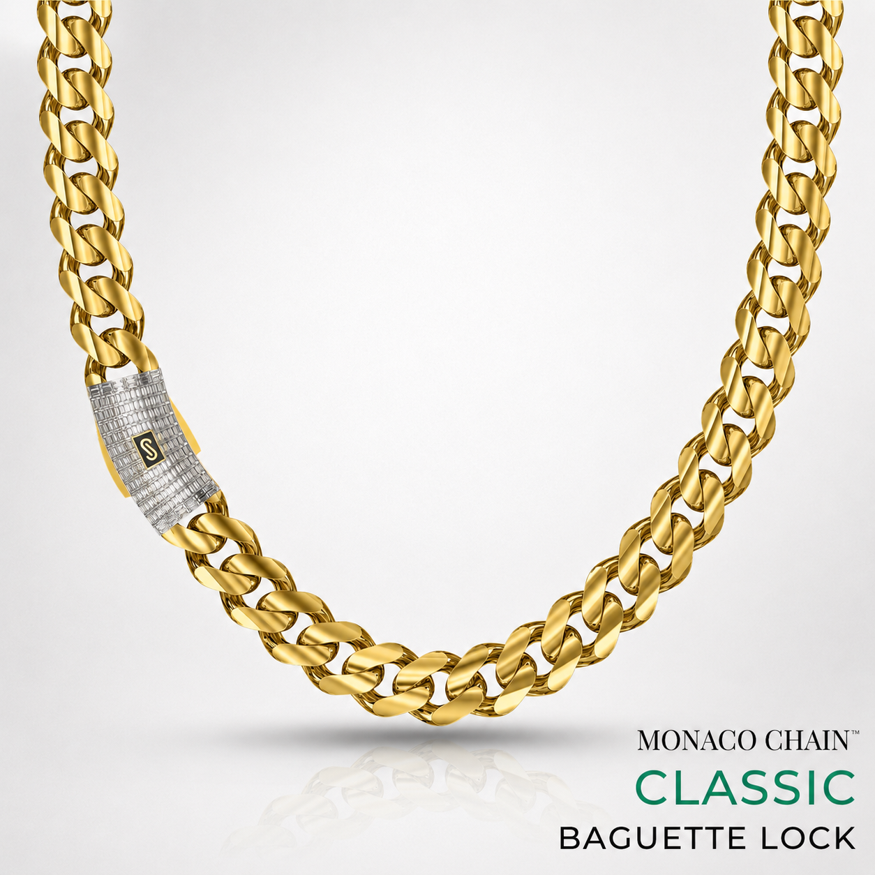 Collar de hombre - Monaco Chain CLASSIC Baguette Lock
