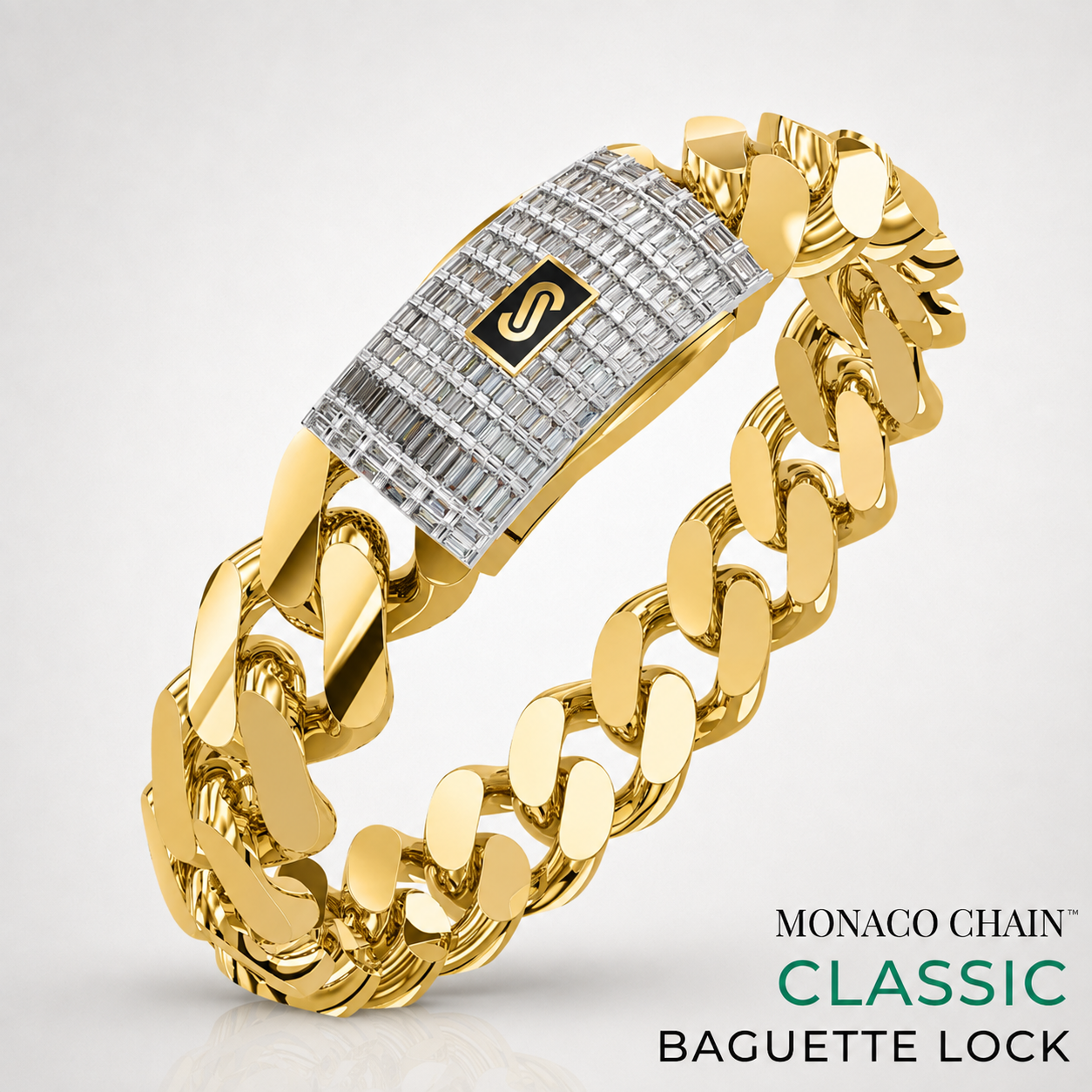 Pulsera De Hombre - Monaco Chain CLASSIC Baguette Lock