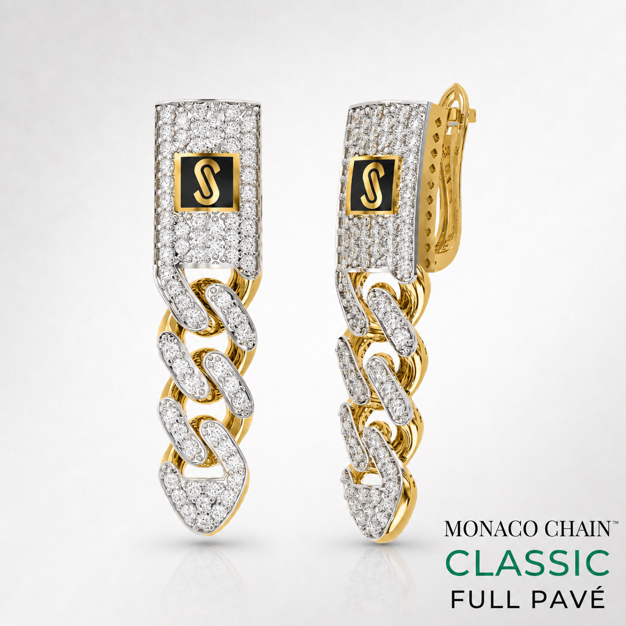 Aretes - Monaco Chain CLASSIC Full Pavé