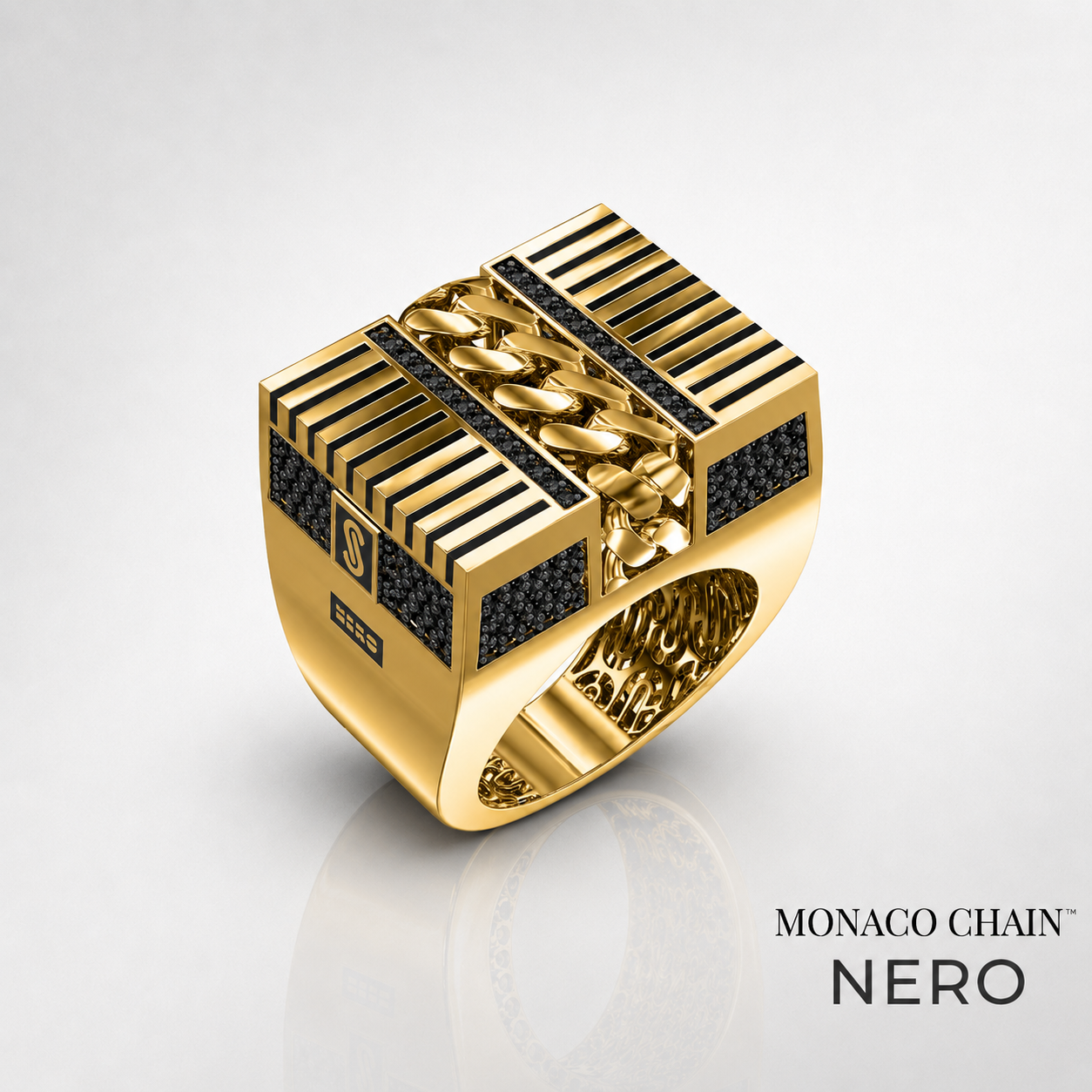 Men's Ring - Monaco Chain NERO 13