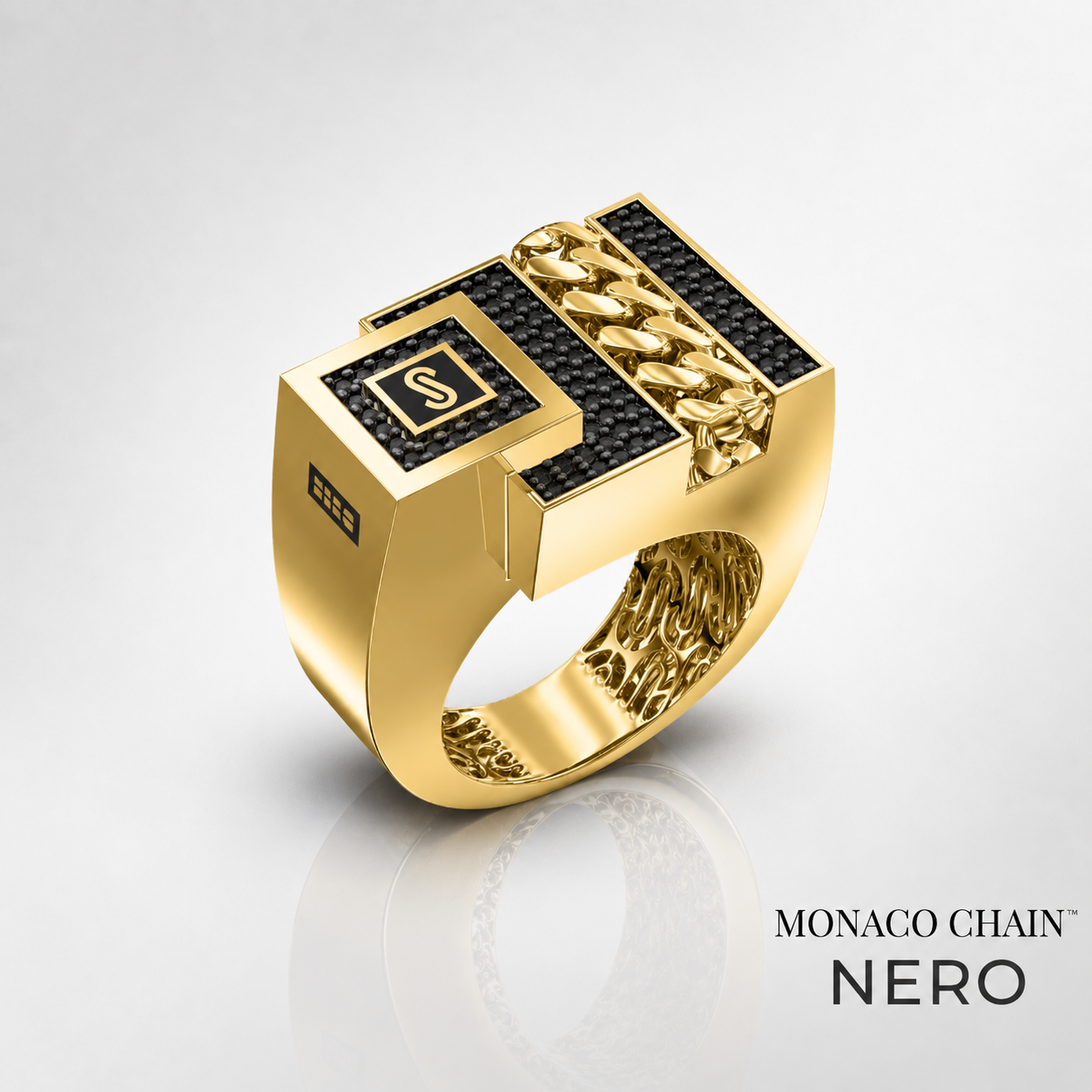 Men's Ring - Monaco Chain NERO 15