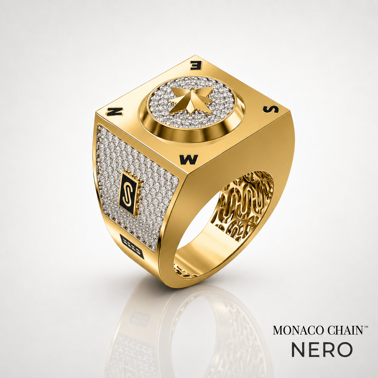 Men's Ring - Monaco Chain NERO 3