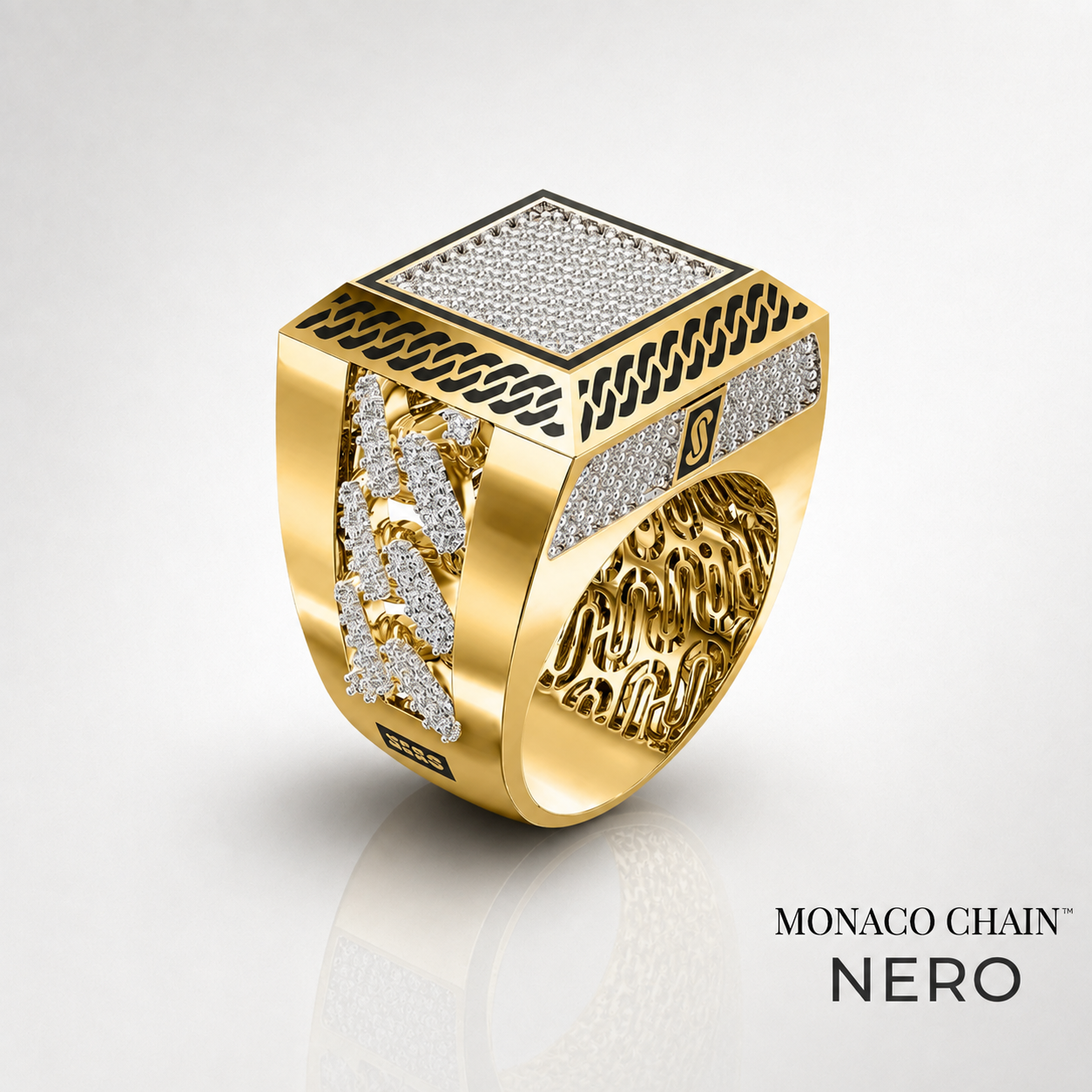 Men's Ring - Monaco Chain NERO 5
