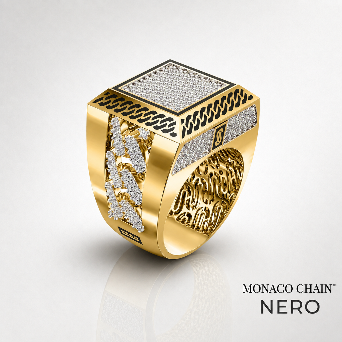 Men's Ring - Monaco Chain NERO 5