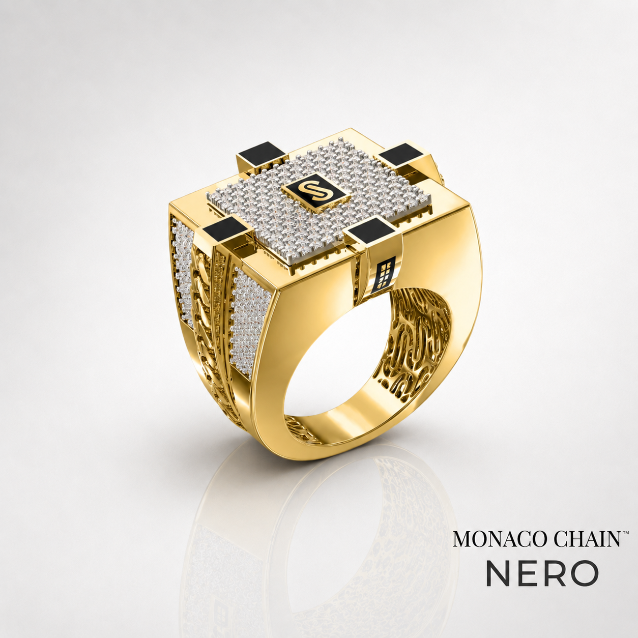 Men's Ring - Monaco Chain NERO 7