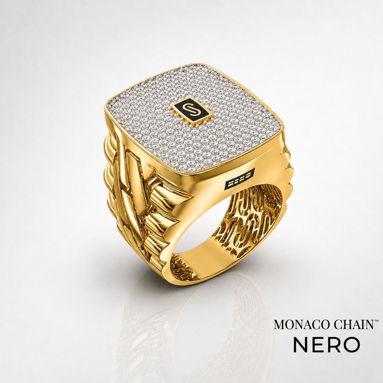 Men's Ring - Monaco Chain NERO 8