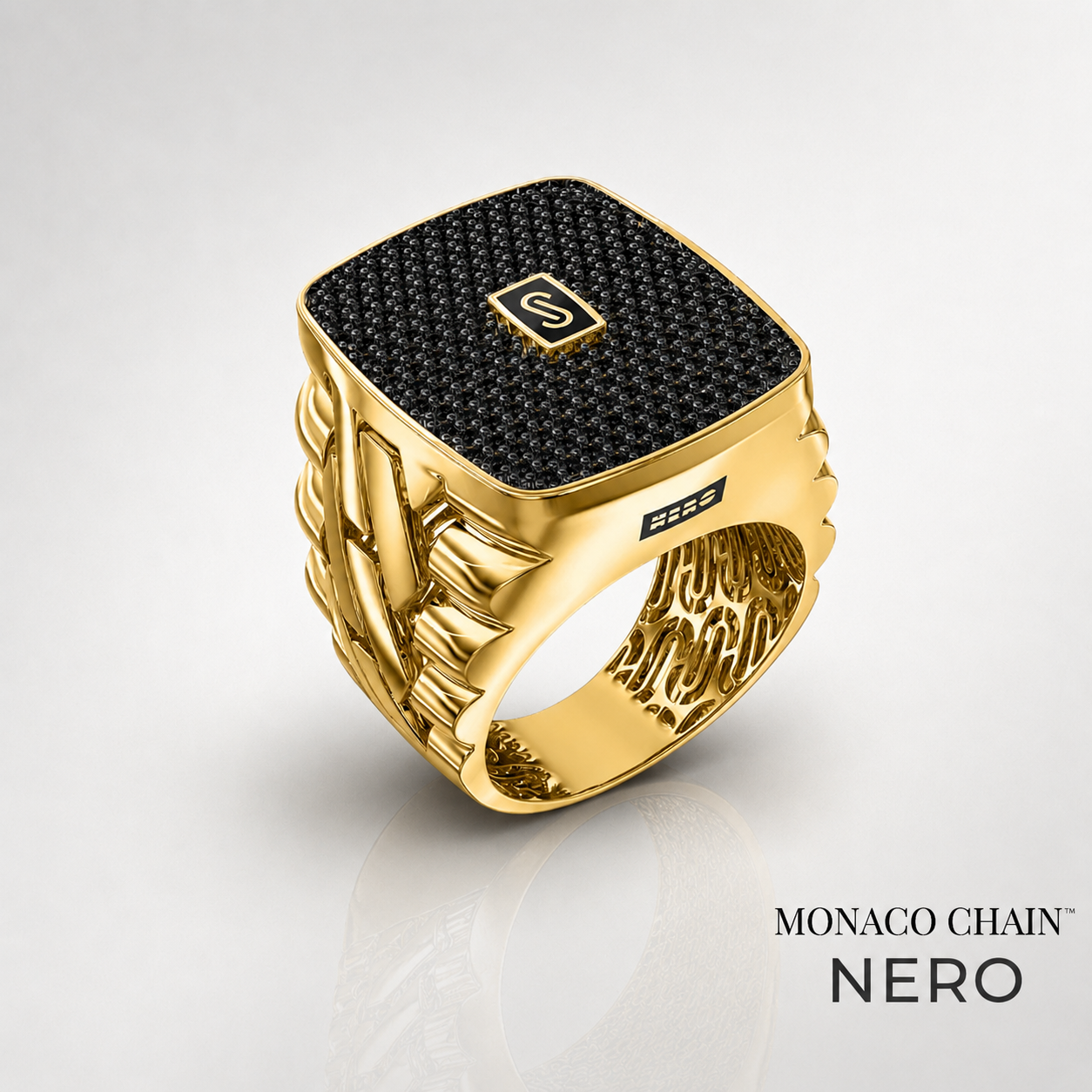 Men's Ring - Monaco Chain NERO 8