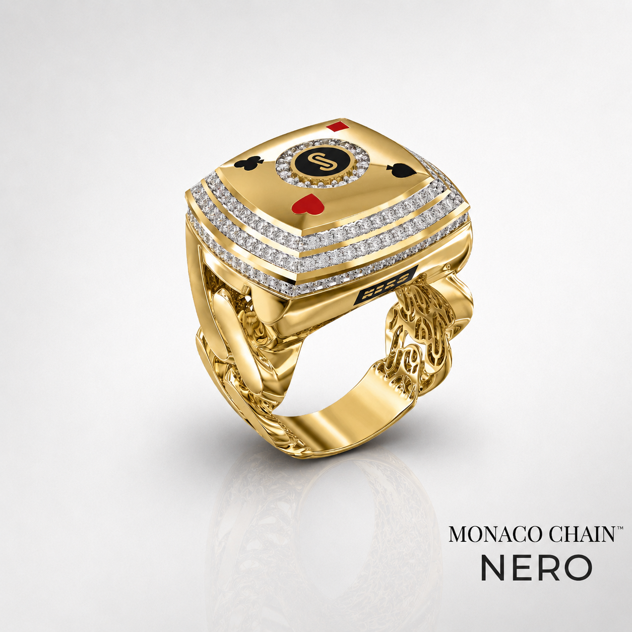 Men's Ring - Monaco Chain NERO 10