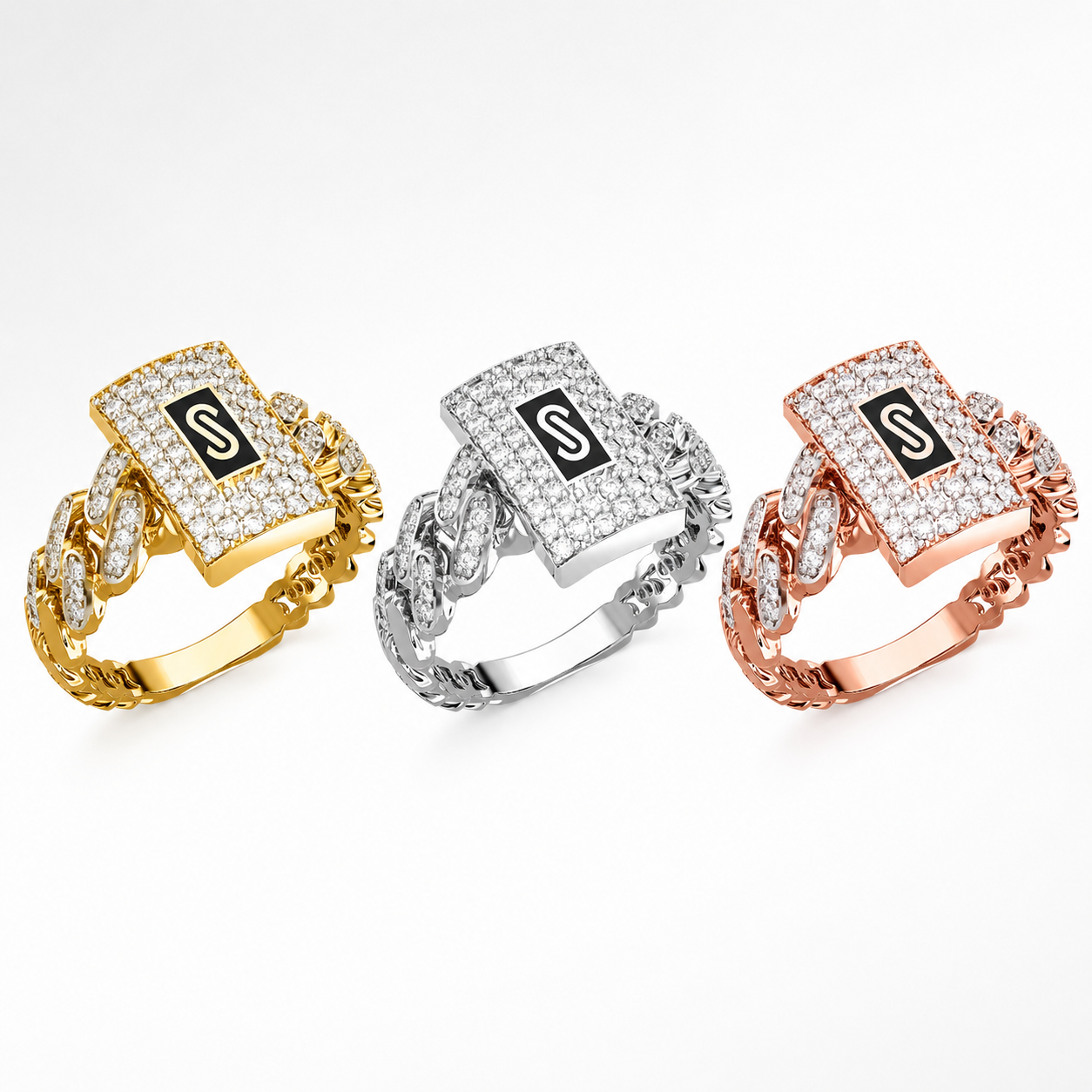 Women's Ring - Monaco Chain CLASSIC Full Pavé