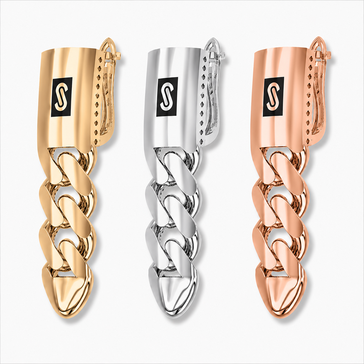 Earrings - Monaco Chain CLASSIC Plain