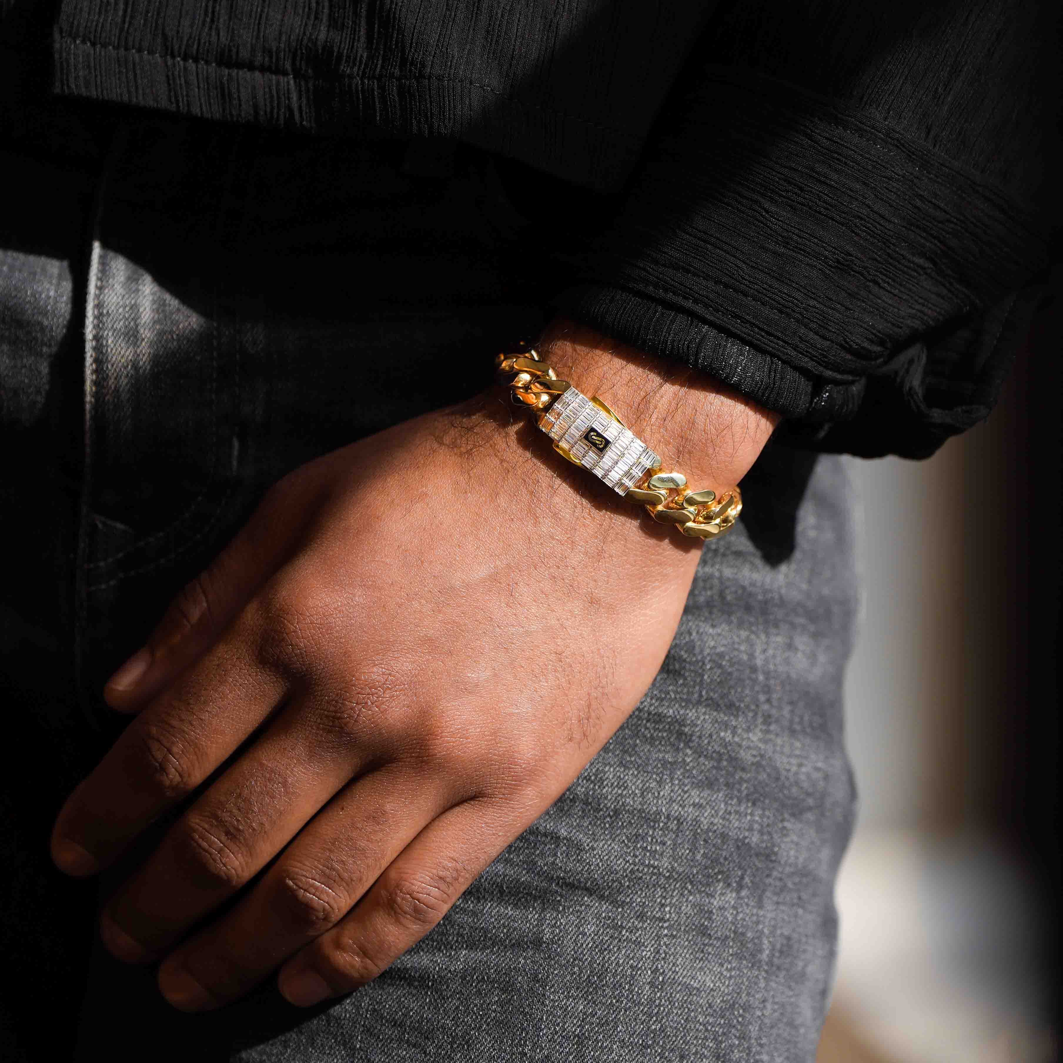 Pulsera De Hombre - Monaco Chain CLASSIC Baguette Lock