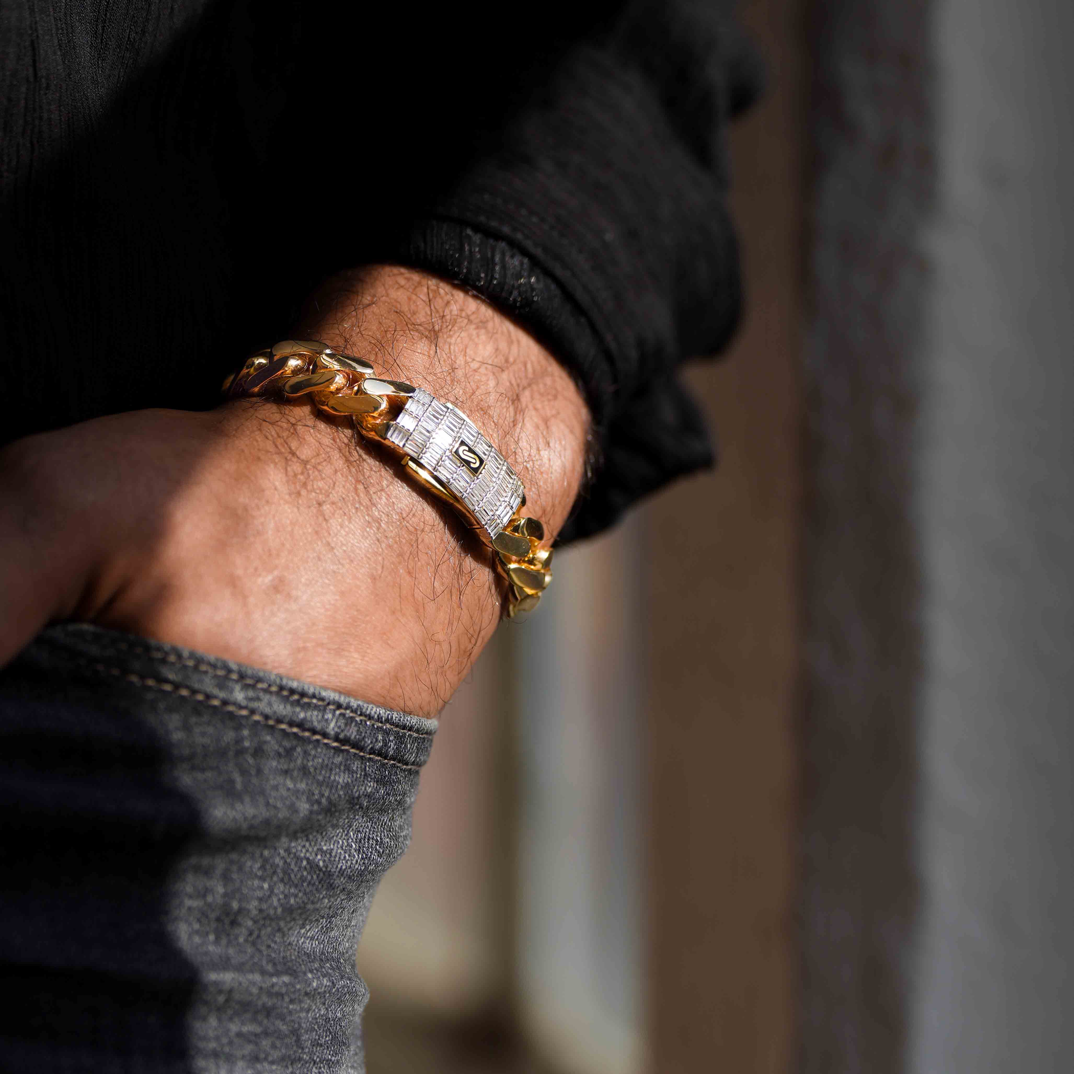 Pulsera De Hombre - Monaco Chain CLASSIC Baguette Lock