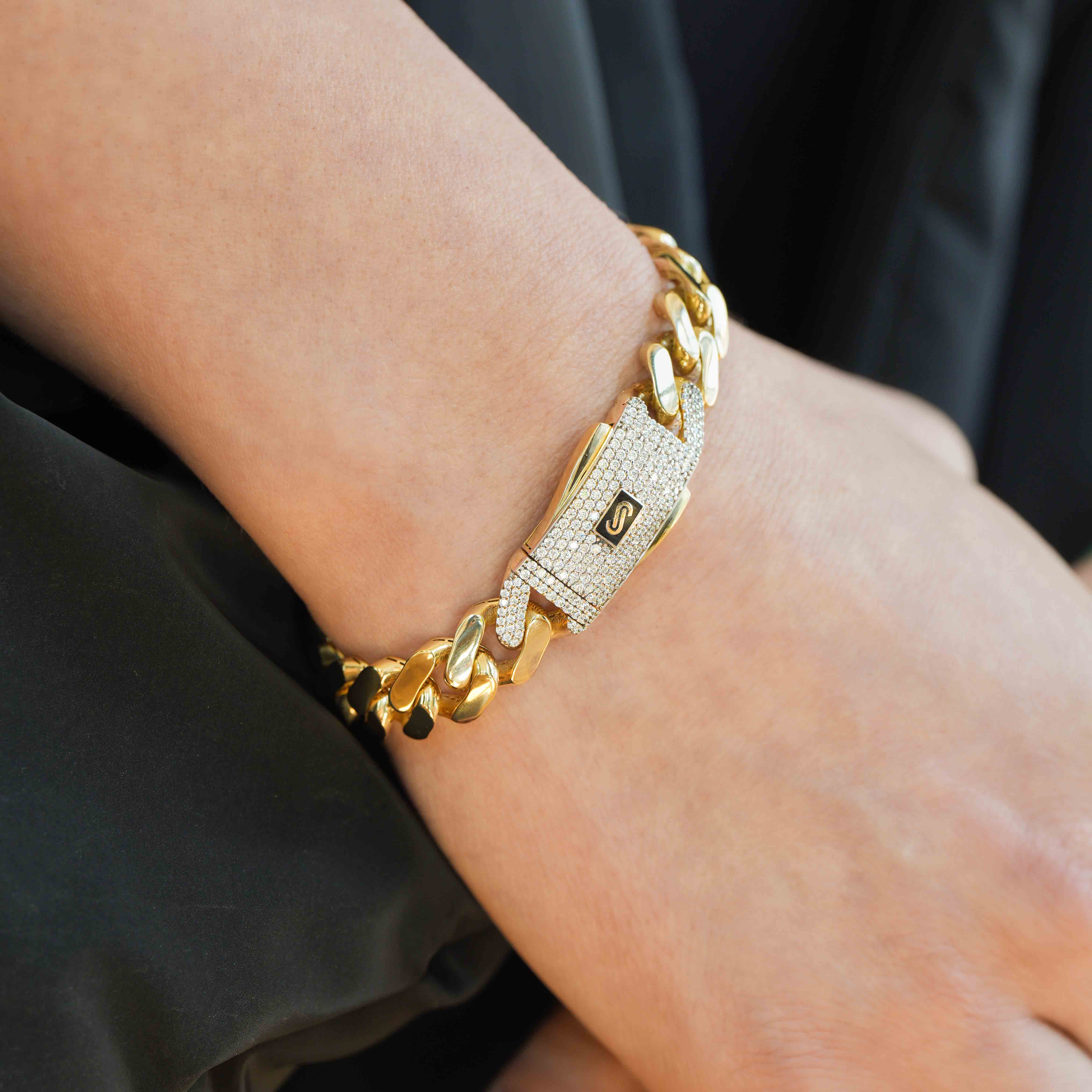 Pulsera De Mujer - Monaco Chain CLASSIC Pavé Lock