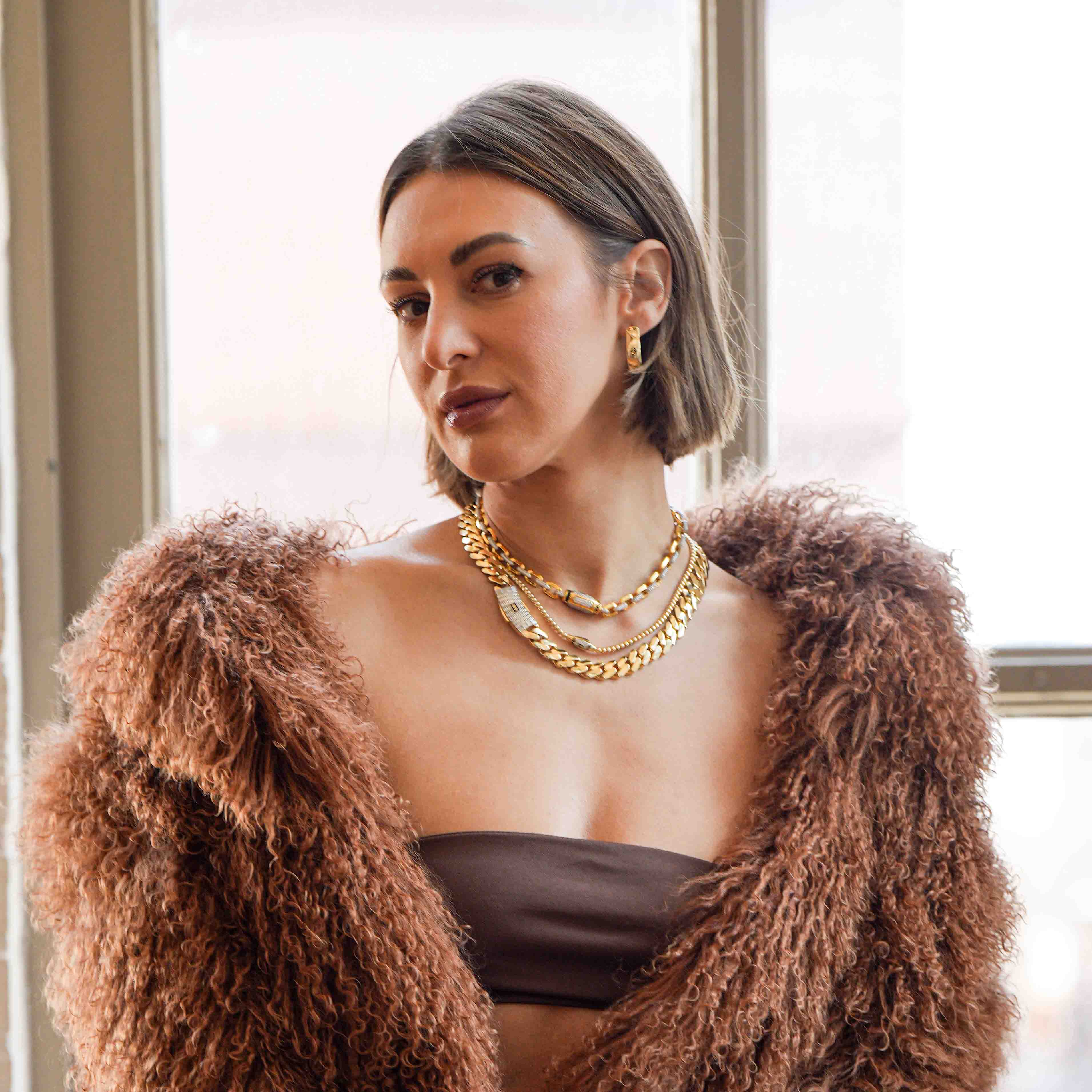 Aretes - Monaco Chain HOOP Plain