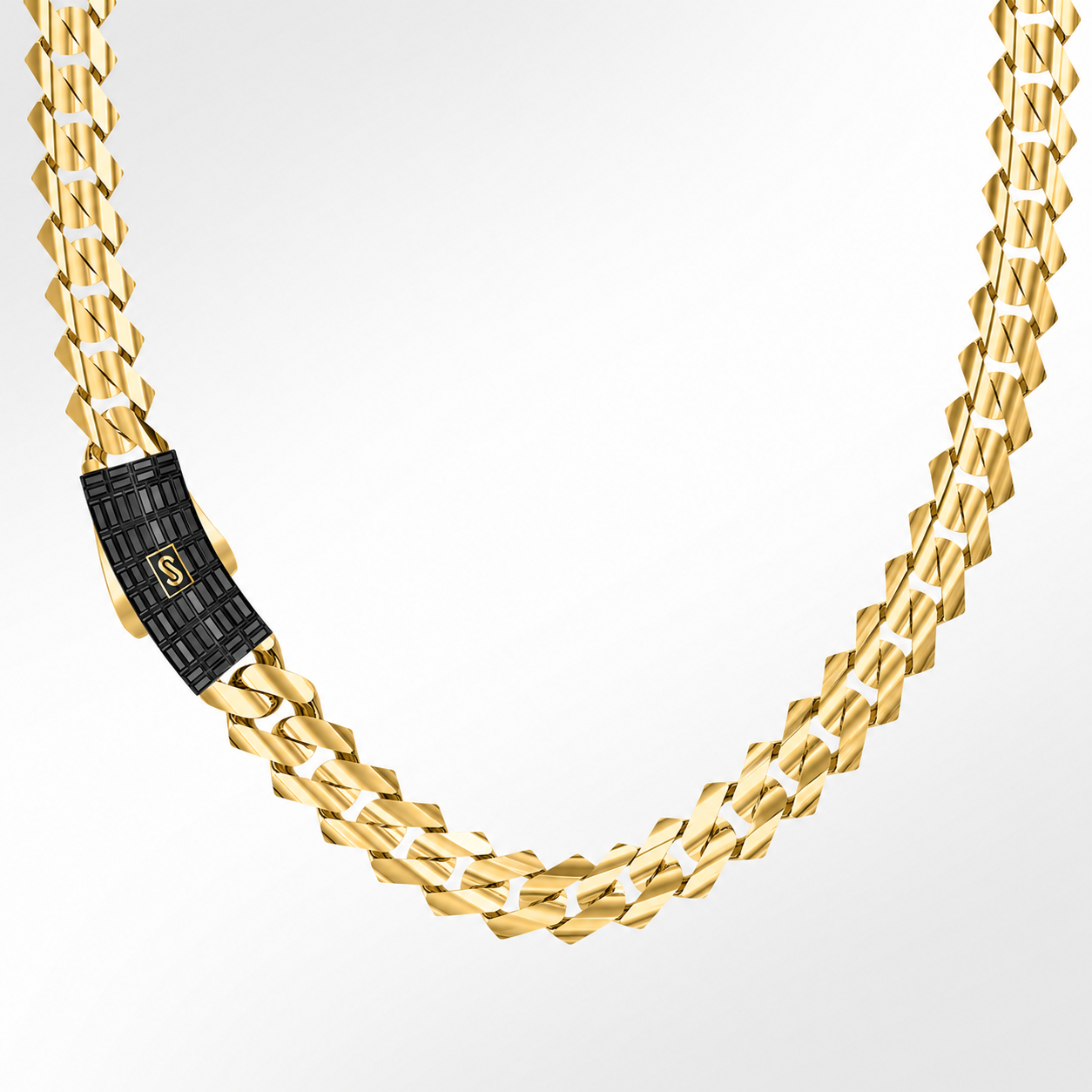 Collar de hombre - Monaco Chain EDGE Baguette Lock
