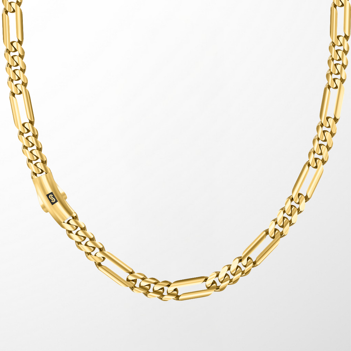 Men's Necklace - Monaco Chain FIGARO Plain