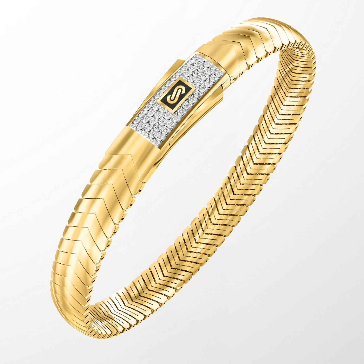 Women's Bracelet- Monaco Chain MERM Pavé Lock