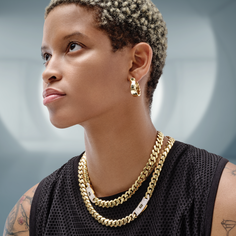 Aretes - Monaco Chain HOOP Plain