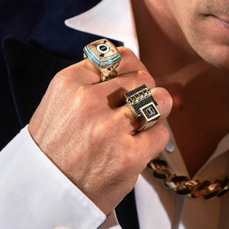 Men's Ring - Monaco Chain NERO 15