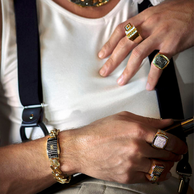 Anillo De Hombre - Monaco Chain NERO 9