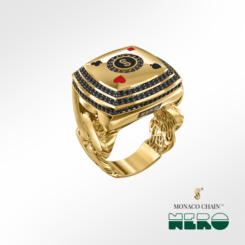 Anillo De Hombre - Monaco Chain NERO 10