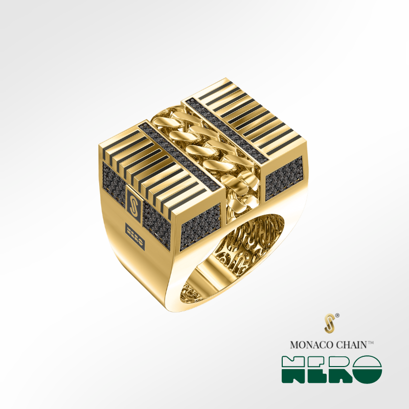 Anillo De Hombre - Monaco Chain NERO 13