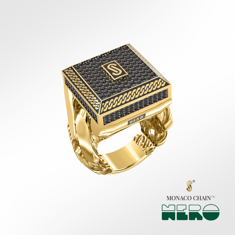 Anillo de Hombre - Monaco Chain NERO 2