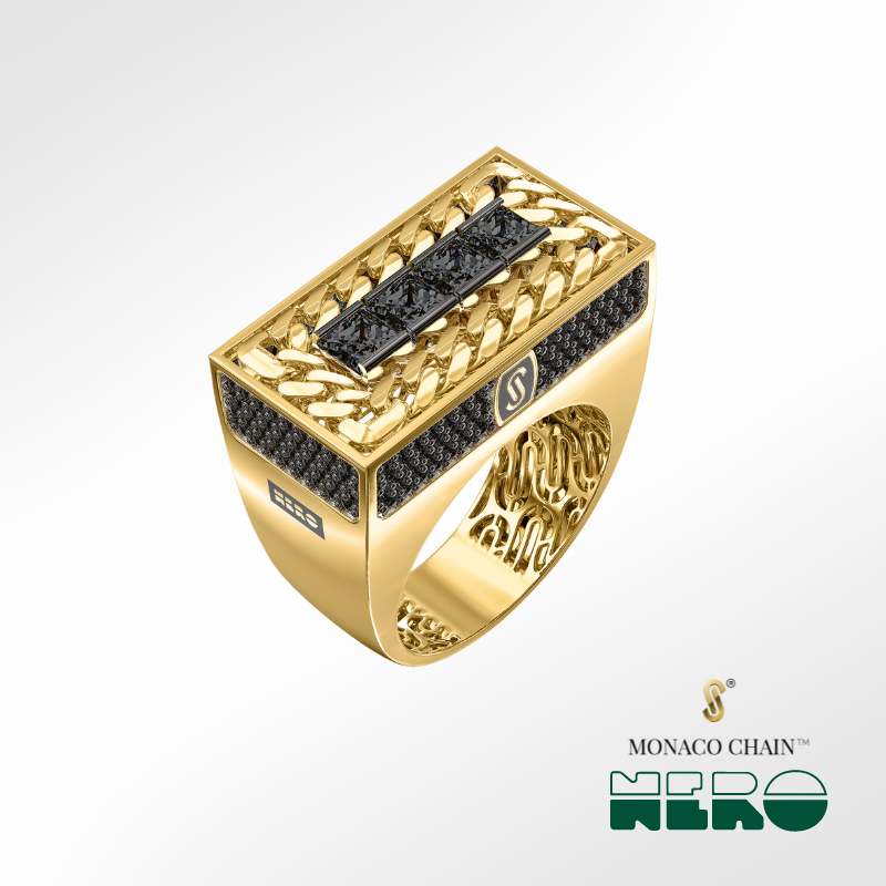 Anillo de Hombre - Monaco Chain NERO 4