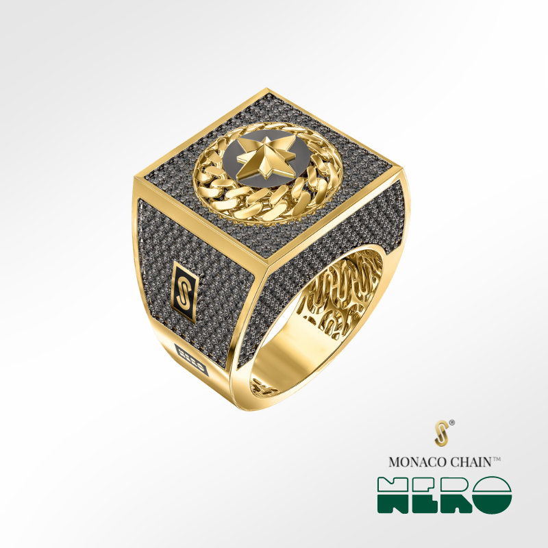 Anillo de Hombre - Monaco Chain NERO 6