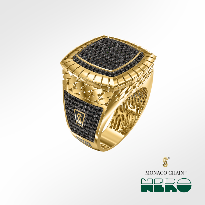 Anillo De Hombre - Monaco Chain NERO 9