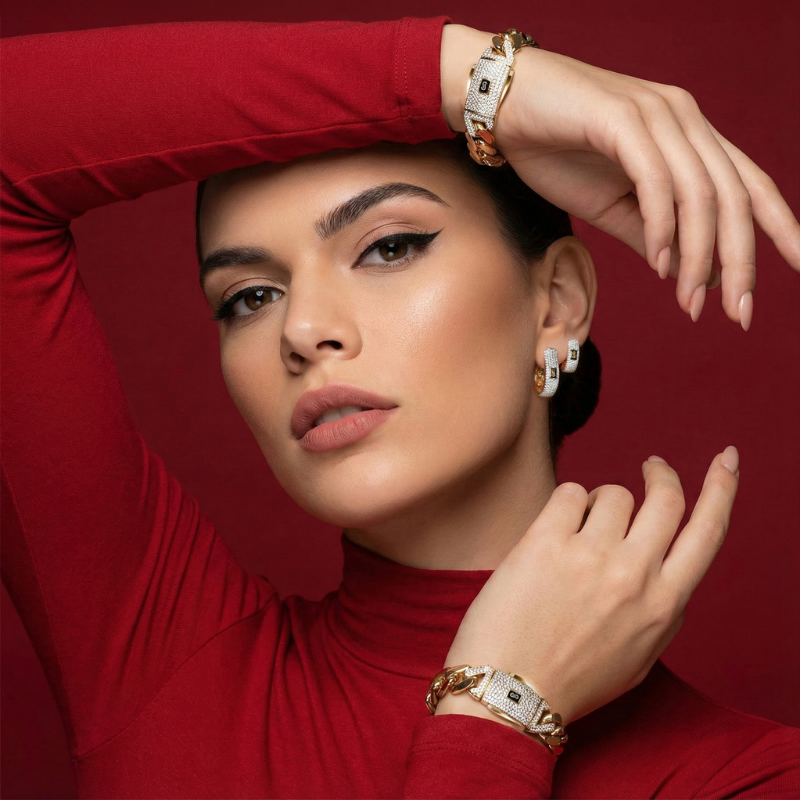 Women's Bracelet - Monaco Chain CLASSIC Pavé Lock