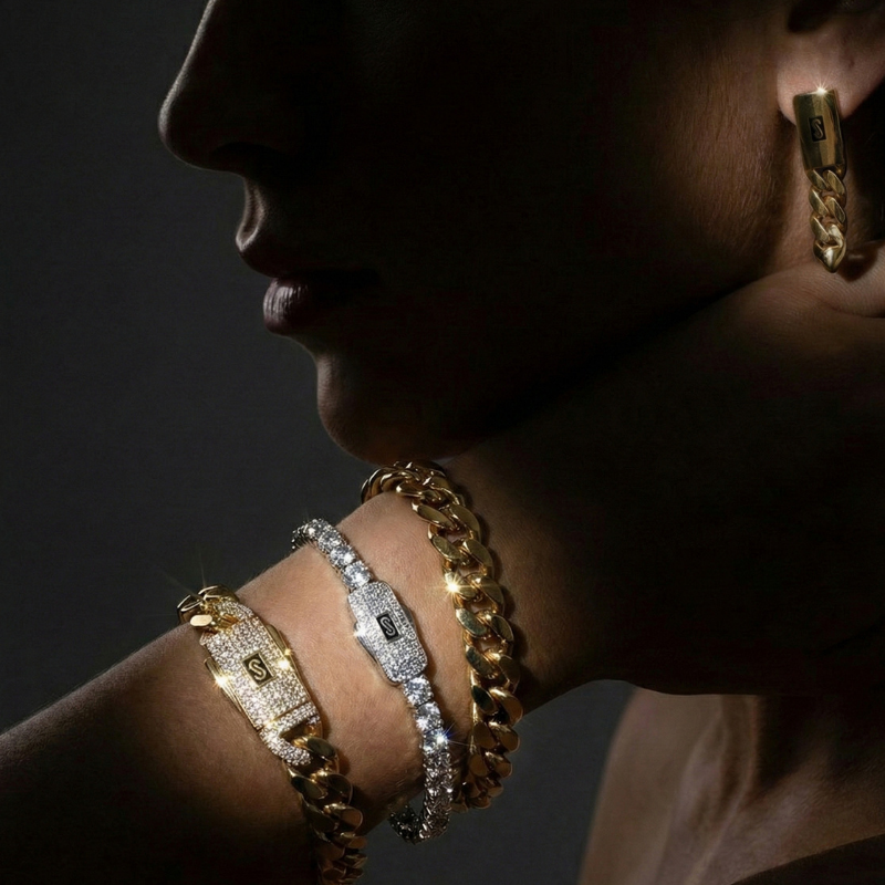 Women's Bracelet - Monaco Chain CLASSIC Pavé Lock