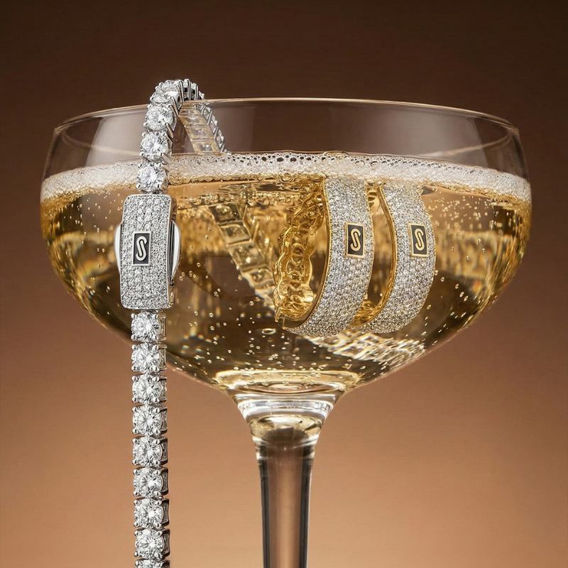 Aretes - Monaco Chain HOOP Pavé Lock