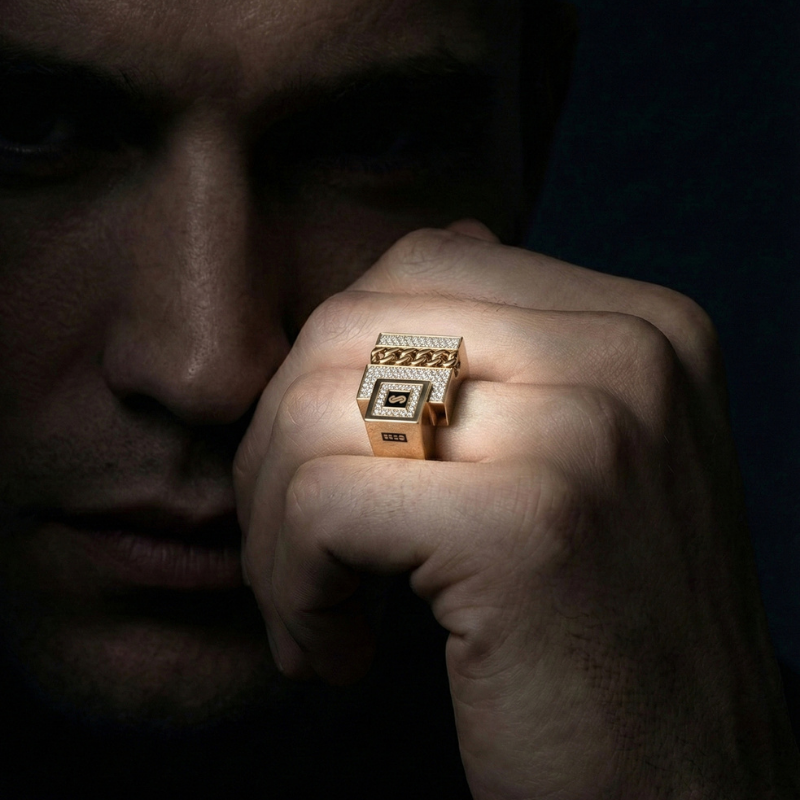 Men's Ring - Monaco Chain NERO 15